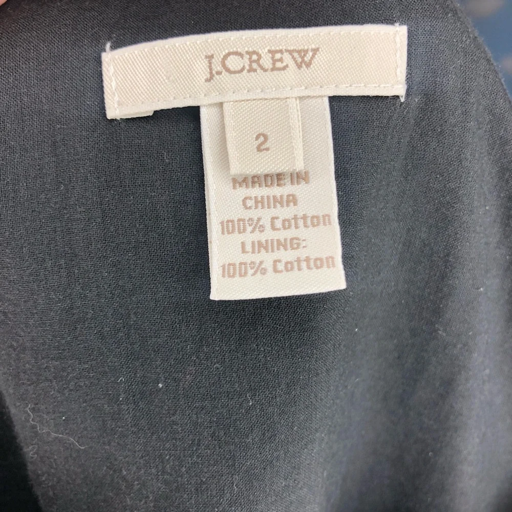 J. Crew Ruffled Scoop-neck Fit & Flare Dress‎ Charcoal Gray Size 2